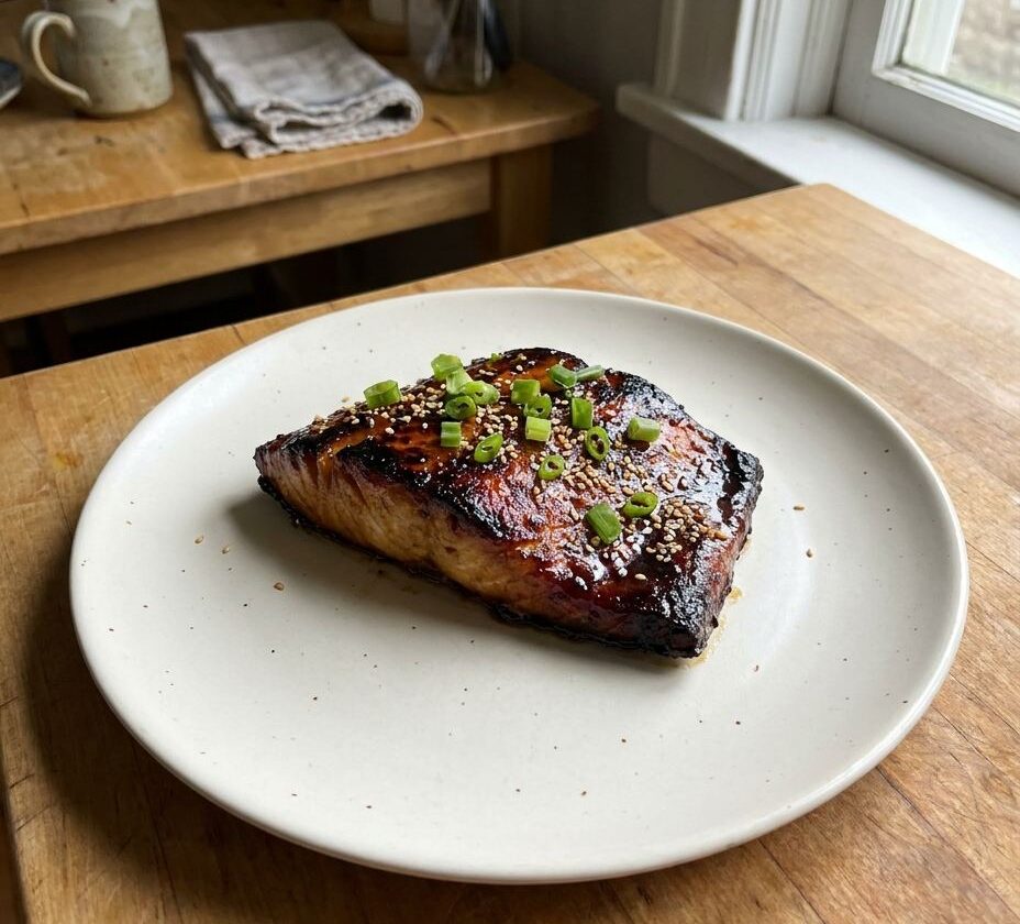 Miso-glazed black cod, broiled and caramelized