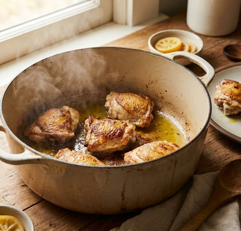 Chicken Tagine with Apricots, Olives & Preserved Lemon
